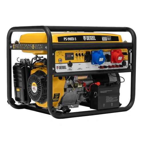 Генератор бензиновый PS 90 ED-3, 9.0 кВт, переключение режима 230 В/400 В, 25 л, электростартер Denzel по ценам производителя в Москве с доставкой по всей России