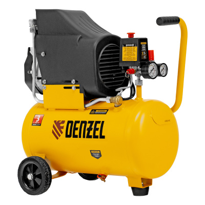 Компрессор воздушный DLC1300/24 безмасляный 1.3 кВт, 24 литра, 206 л/мин Denzel по ценам производителя в Москве с доставкой по всей России
