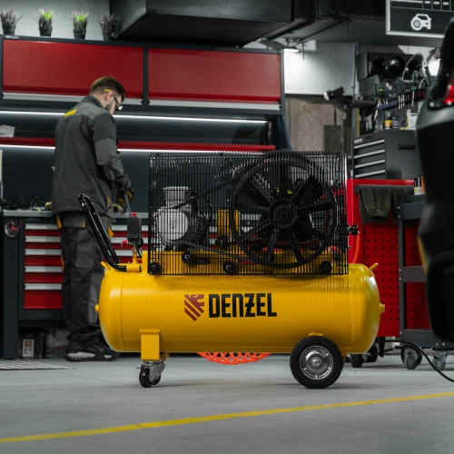 Компрессор воздушный рем. привод BCV 4000-T/100, 4,0 кВт, 100 литров, 690 л/мин Denzel по ценам производителя в Москве с доставкой по всей России