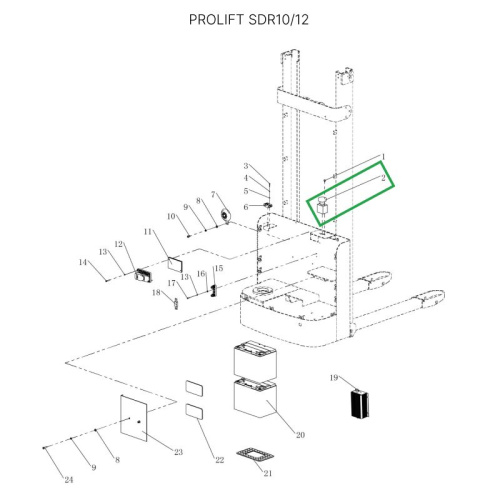 Аварийный выключатель для штабелеров SDR/SDK и SPN, для тележек SK20 по ценам производителя в Москве с доставкой по всей России