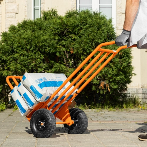 Тележка ручная 2-х колесная, усиленная, г/п 250кг, откидная платформа 530х400мм Сибртех по ценам производителя в Москве с доставкой по всей России