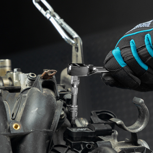 Ключ-трещотка 1/4", CrV, 120 зубьев, цельнометаллический, хром Gross по ценам производителя в Москве с доставкой по всей России