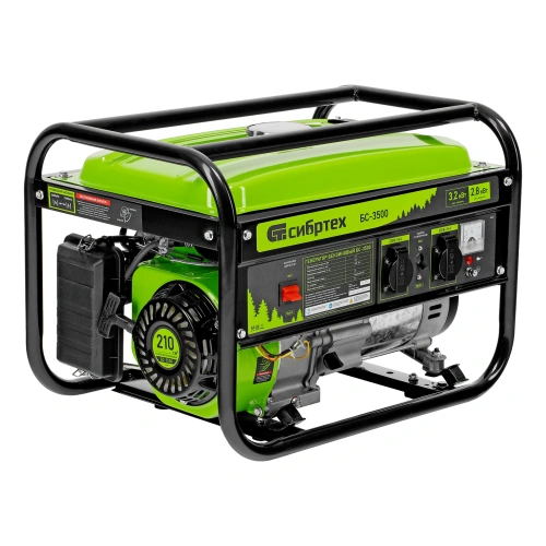Генератор бензиновый БС-3500, 3.2 кВт, 230В, четырехтактный, 15 л, ручной стартер Сибртех по ценам производителя в Москве с доставкой по всей России