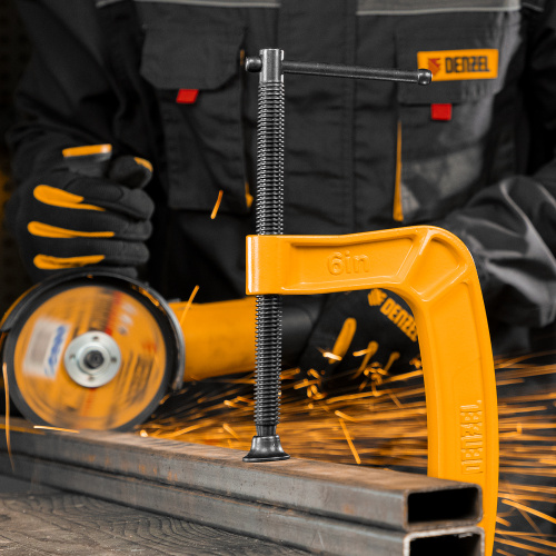 Струбцина G-образная, усиленная, 150 мм Denzel по ценам производителя в Москве с доставкой по всей России