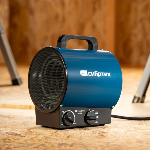 Тепловая пушка ТВ-3М (тепловентилятор), 230 В, 3 режима: вентилятор/1500 Вт /3000 Вт Сибртех по ценам производителя в Москве с доставкой по всей России