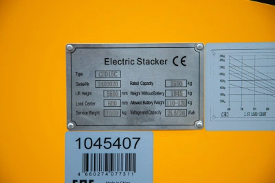 Штабелер самоходный 1,5 т 6,5 м TOR CDD15C Li-ion с кабиной 24/300 В/Ач по ценам производителя в Москве с доставкой по всей России