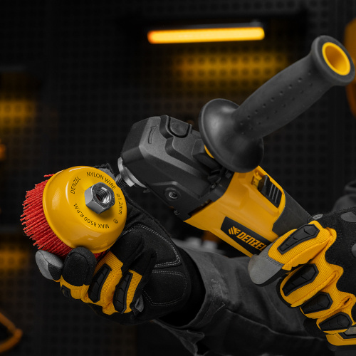 Щетка для УШМ, 100 мм, Чашка, нейлоновая щетина, М14 Denzel по ценам производителя в Москве с доставкой по всей России