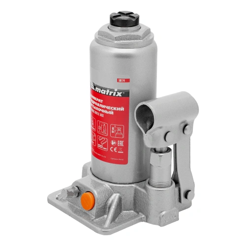 Домкрат гидравлический бутылочный, 3 т, h подъема 178-343 мм, в пластиковом кейсе Matrix по ценам производителя в Москве с доставкой по всей России