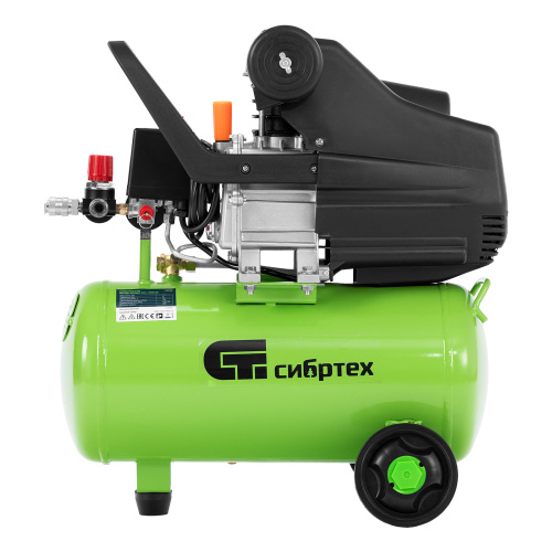 Компрессор воздушный КК-1100/22, 1, 1 кВт, 135 л/мин, 22 л, прямой привод, масляный Сибртех по ценам производителя в Москве с доставкой по всей России