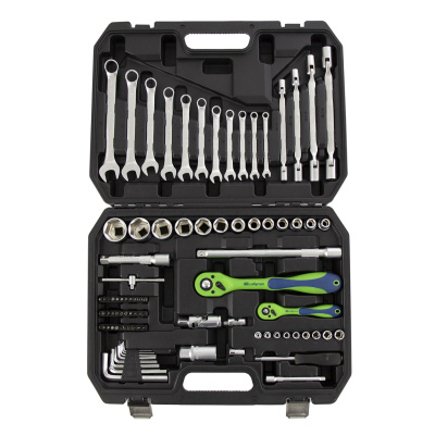 Набор инструментов 89 предметов, CrV 1/2", 1/4" Сибртех по ценам производителя в Москве с доставкой по всей России