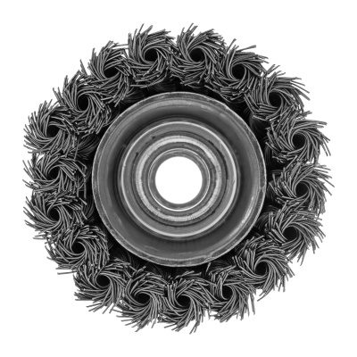 Щетка для УШМ, 75 мм, М14, "чашка", крученая металлическая проволока Сибртех по ценам производителя в Москве с доставкой по всей России