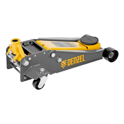 Домкрат гидравлический подкатной, 3 т, 125-470 мм, быстрый подъем, проф. Denzel по ценам производителя в Москве с доставкой по всей России