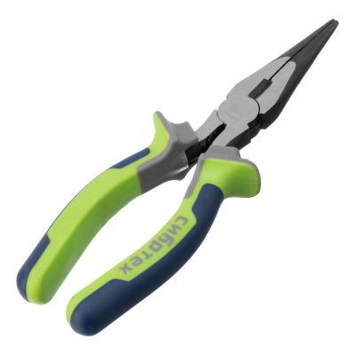 Длинногубцы прямые 180 мм, фосфатирование, трехкомпонентные рукоятки Сибртех по ценам производителя в Москве с доставкой по всей России