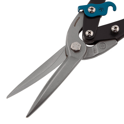 Ножницы по металлу "Piranha", 270 мм, прямой проходной рез, сталь СrMo, двухкомпонентные рукоятки Gross по ценам производителя в Москве с доставкой по всей России