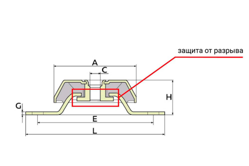 Виброопора (PDH78/35/110  M10 NR60) купить в Москве с доставкой по всей России | ProtosMarket.ru