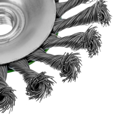 Щетка для УШМ, 125 мм, М14, "тарелка", крученая металлическая проволока Сибртех по ценам производителя в Москве с доставкой по всей России