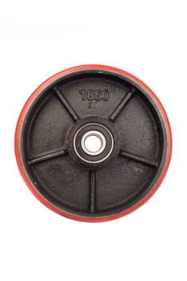 Колесо полиуретан 180х50 мм с подшипником для тележек гидравлических для BF/DF-III/RHP/AC/DF/CW2 по ценам производителя в Москве с доставкой по всей России