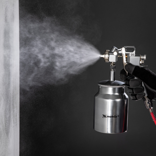 Краскораспылитель пневматический с нижним бачком V 1, 0 л, сопло D 1.2, 1.5 и 1.8 мм Matrix по ценам производителя в Москве с доставкой по всей России