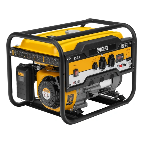 Генератор бензиновый PS 33, 3.3 кВт, 230 В, 15 л, ручной стартер Denzel по ценам производителя в Москве с доставкой по всей России