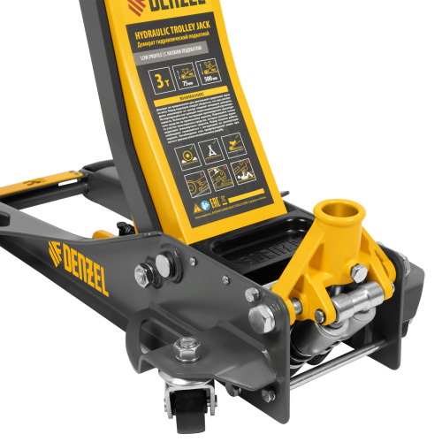 Домкрат гидравлический подкатной, 3 т, 75-500 мм, быстрый подъем, низкий подхват, проф. Denzel по ценам производителя в Москве с доставкой по всей России