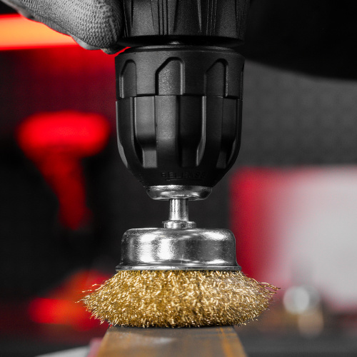 Набор щеток для дрели, 3 шт, 1 плоская, 65 мм, 50 мм "чашка", ручная металлическая Matrix по ценам производителя в Москве с доставкой по всей России