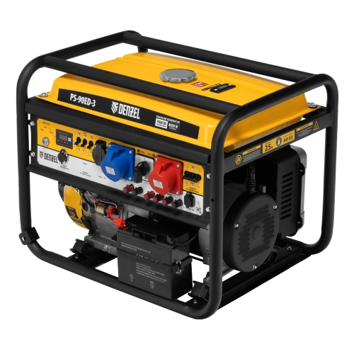 Генератор бензиновый PS 90 ED-3, 9.0 кВт, переключение режима 230 В/400 В, 25 л, электростартер Denzel по ценам производителя в Москве с доставкой по всей России