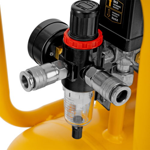 Компрессор безмасляный, малошумный DLS 2200/50, 2200 Вт, 2x1100, 50 л, 380 л/мин Denzel по ценам производителя в Москве с доставкой по всей России