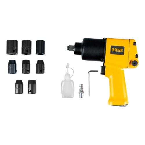 Ударный пневмогайковерт IW860+набор головок, 1/2", 7000 об/мин, 868 Нм Denzel по ценам производителя в Москве с доставкой по всей России