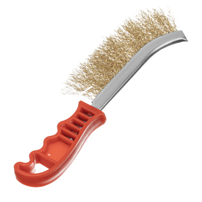 Щетка металлическая латунированная, пластиковая ручка Matrix по ценам производителя в Москве с доставкой по всей России