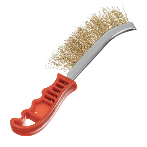 Щетка металлическая латунированная, пластиковая ручка Matrix по ценам производителя в Москве с доставкой по всей России