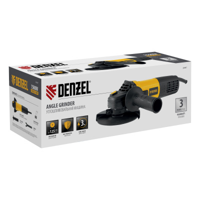 Машина шлифовальная угловая AG125-1500, 1500 Вт, 125 мм, 3000-11000 об/мин Denzel по ценам производителя в Москве с доставкой по всей России