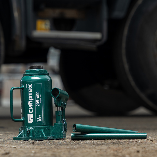 Домкрат гидравлический бутылочный, 16 т, 205-400 мм Сибртех по ценам производителя в Москве с доставкой по всей России