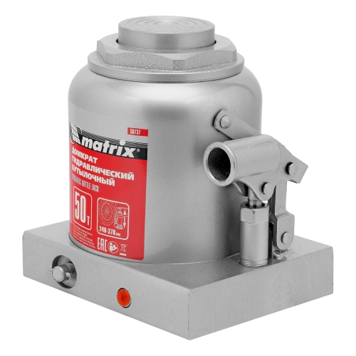 Домкрат гидравлический бутылочный, 50 т, высота подъема 240-370 мм Matrix по ценам производителя в Москве с доставкой по всей России