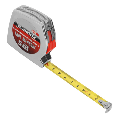 Рулетка Chrom,5 м x 13 мм,хромированный корпус Matrix по ценам производителя в Москве с доставкой по всей России