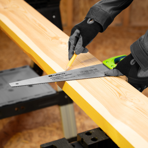 Ножовка по дереву "Зубец", 400 мм, 7-8 TPI, каленый зуб 2D, двухкомпонентная рукоятка Сибртех по ценам производителя в Москве с доставкой по всей России