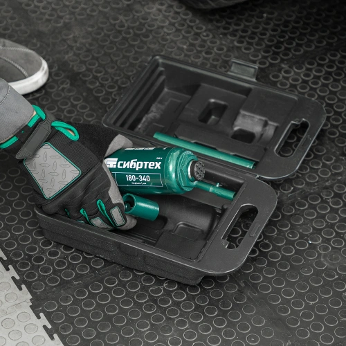 Домкрат гидравлический бутылочный, 5 т, 180-340 мм, в пласт. кейсе Сибртех по ценам производителя в Москве с доставкой по всей России