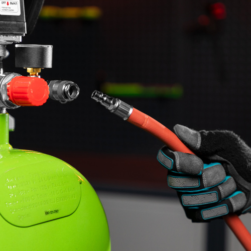 Шланг пневматический резиновый, 10 x 16 мм, 24 бар, армированный, быстросъемное соединение, 10 м Stels по ценам производителя в Москве с доставкой по всей России