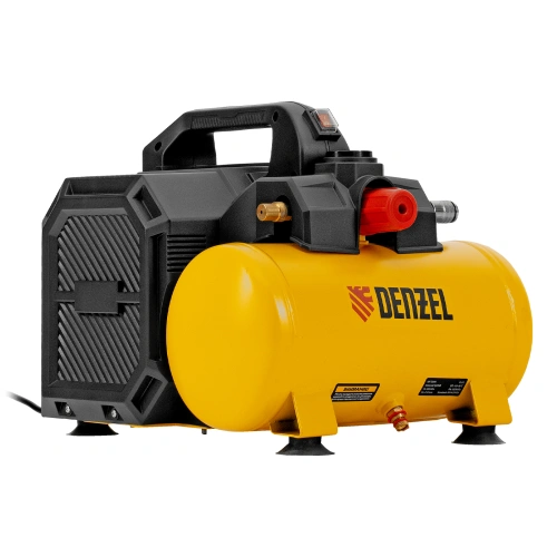Компрессор  DLS750/6 безмасляный малошумный 750 Вт, 140 л/мин,ресивер 6 л Denzel по ценам производителя в Москве с доставкой по всей России