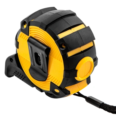 Рулетка 5м х 25мм, автоматич. фиксац., нейлон. покрытие, магнит. зацеп, двухстор. разметка Denzel по ценам производителя в Москве с доставкой по всей России