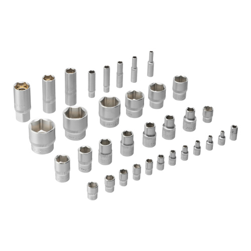 Набор инструментов, 1/2", 1/4", CrV, S2, пластиковый кейс, 84 предмета Denzel по ценам производителя в Москве с доставкой по всей России