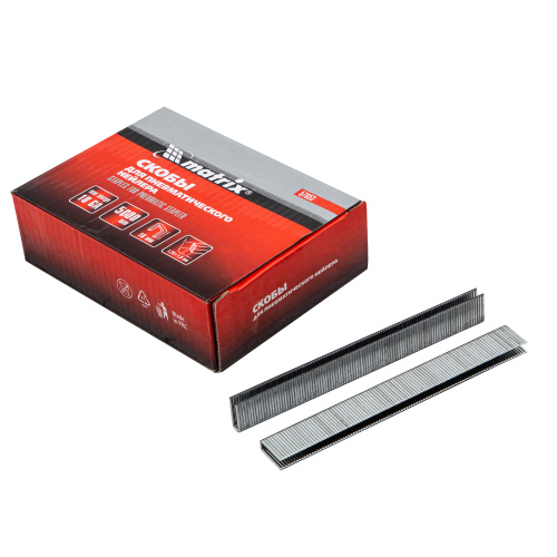 Скобы для пневматического степлера 18GA, 1.25 х 1 мм, длина 16 мм, ширина 5,7 мм, 5000 шт Matrix по ценам производителя в Москве с доставкой по всей России