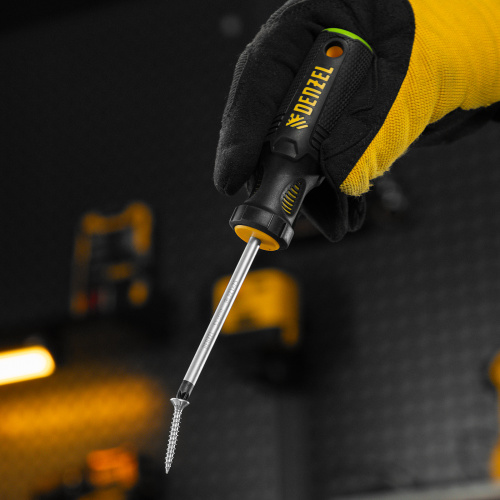 Отвертка, PZ1x75 мм, S2, 3к рукоятка Denzel по ценам производителя в Москве с доставкой по всей России