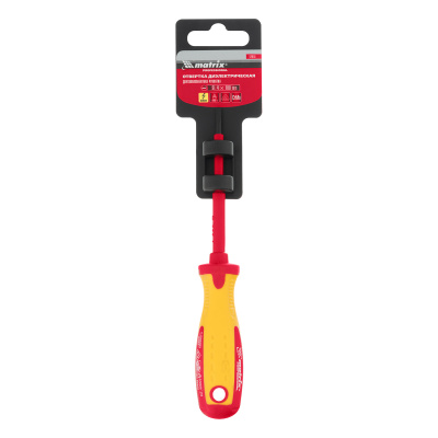 Отвертка Insulated, SL4 x 100 мм, CrMo, до 1000 В, двухкомпонентная рукоятка Matrix Professional по ценам производителя в Москве с доставкой по всей России