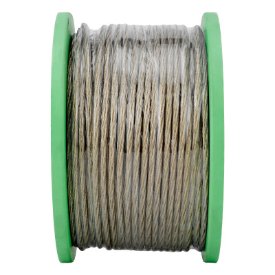 Трос металлополимерный прозрачный ПР-5.0, толщина 4.0 мм, катушка 100 метров Сибртех по ценам производителя в Москве с доставкой по всей России