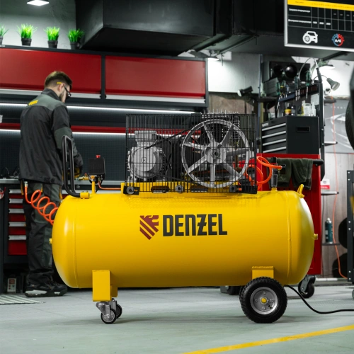 Компрессор воздушный BCI3000-T/200, ременный привод , 3.0 кВт, 200 литров, 530 л/мин Denzel по ценам производителя в Москве с доставкой по всей России