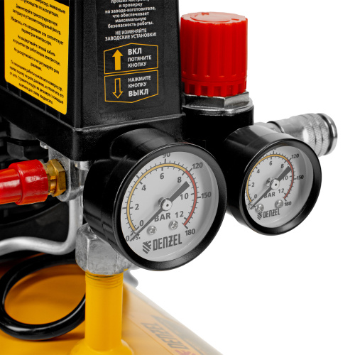 Компрессор воздушный DLC1300/24 безмасляный 1.3 кВт, 24 литра, 206 л/мин Denzel по ценам производителя в Москве с доставкой по всей России