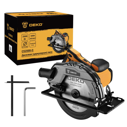 Дисковая (циркулярная) пила DEKO CS2500-D, 2500Вт, 210мм диск по ценам производителя в Москве с доставкой по всей России