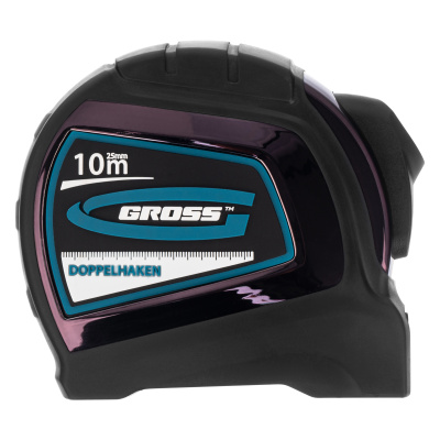 Рулетка "Doppelhaken",10 м x 25 мм,двухсторонний зацеп,Нейлон,двусторонняя шкала,автоматическая фиксация Gross купить в Москве с доставкой по всей России | ProtosMarket.ru