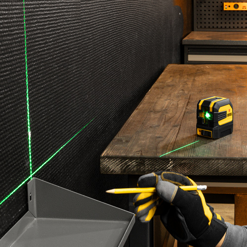 Лазерный уровень LX 03 Green, 30 м, 520 нм, резьба 1/4" Denzel по ценам производителя в Москве с доставкой по всей России