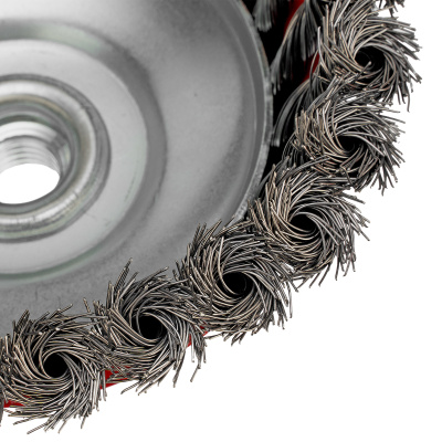 Щетка для УШМ, 100 мм, М14, "чашка", крученая проволока 0.35 мм Matrix по ценам производителя в Москве с доставкой по всей России